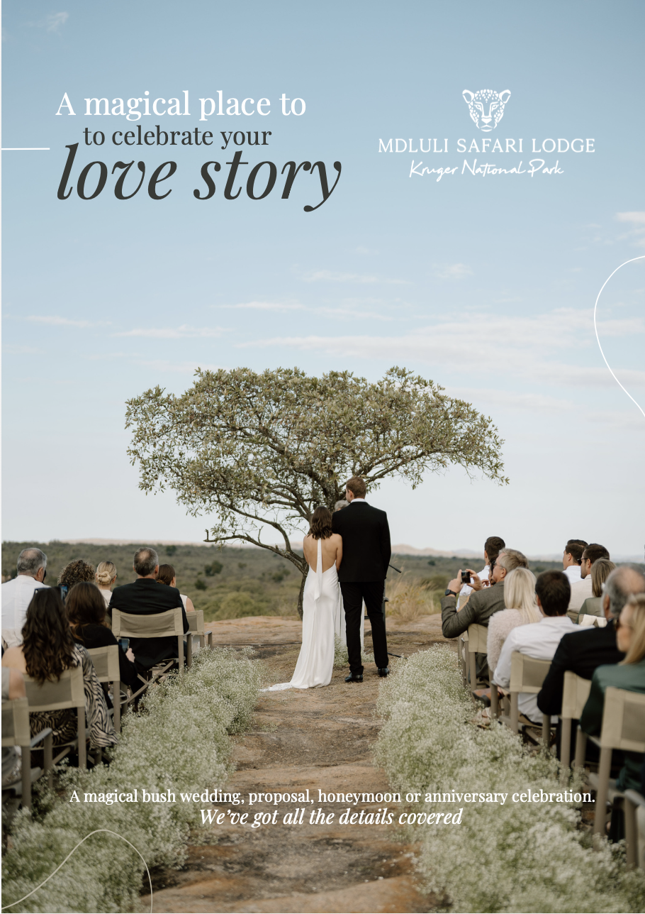 A wedding ceremony beneath a tree in the bush at Mdluli Safari Lodge, Kruger National Park
